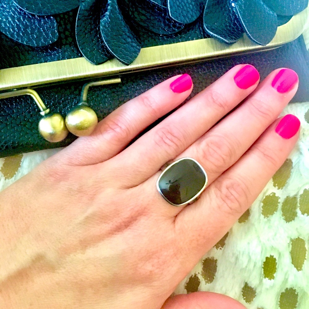 Sterling Silver Black Onyx Ring Size 7